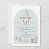 Zadelen op! Cowboy Baby shower Uitnodiging (Voorkant)