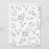 Zadelen op! Cowboy Baby shower Uitnodiging (Achterkant)