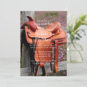 Zadelen op de Fence Engagement Party Kaart (Staand voorkant)