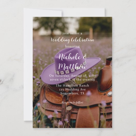 Zadelen op het hek met Pet bruiloft Kaart (Voorkant)