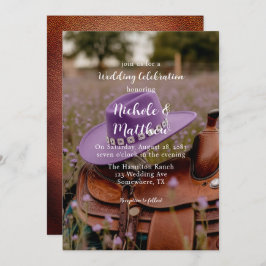 Zadelen op het hek met Pet bruiloft Kaart