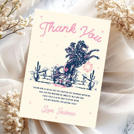 Zadelen Rodeo Cowboy Verjaardag Bedankt Card