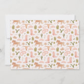 Zadelen Up Cowgirl Verjaardagsfeest Foto Kaart (Achterkant)