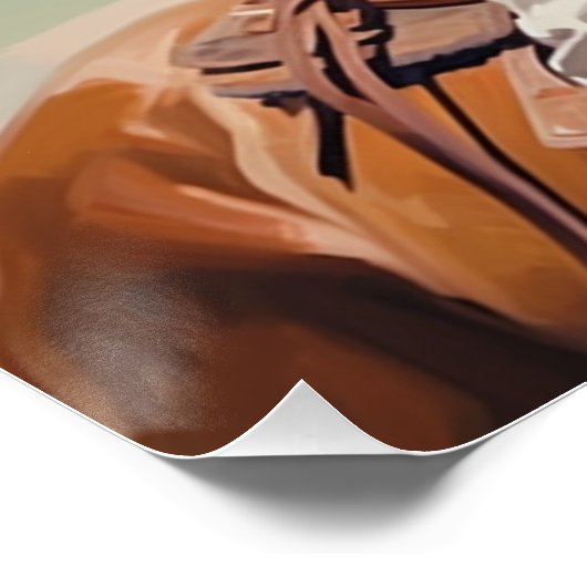 Zadelgestikt: Cowgirl Wall Art Perfect Poster (Hoek)