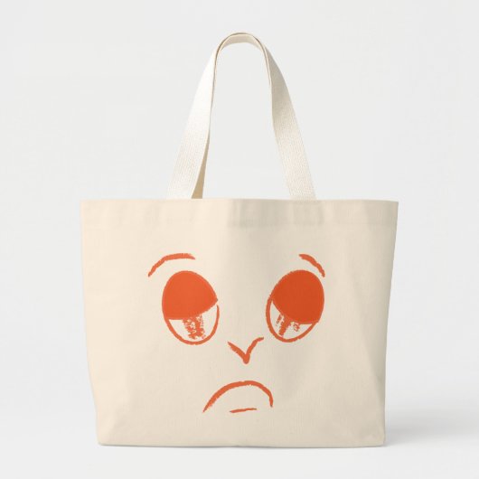 Zadelijk gezicht grote tote bag (Voorkant)