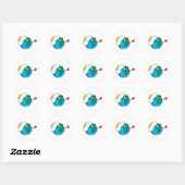 Zadelijke planeet ronde sticker (Vel)