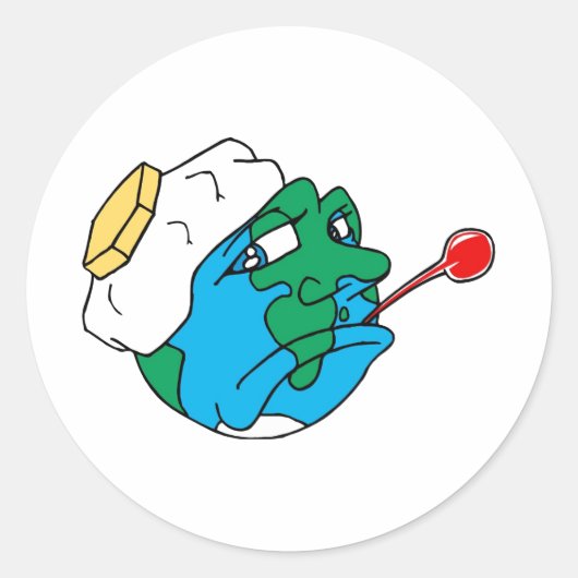 Zadelijke planeet ronde sticker (Voorkant)