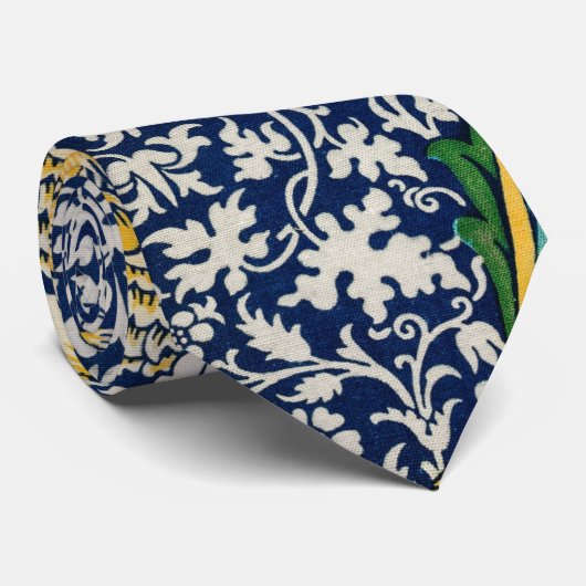 Zadelijke stropdas William Morris  (Opgerold)