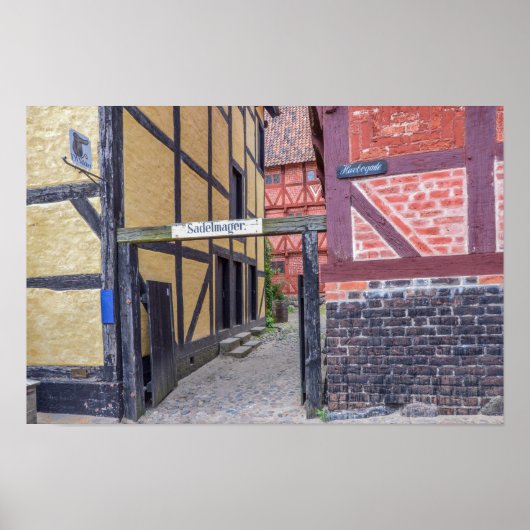 Zadelmakerij in een Deens openluchtmuseum Poster (Voorkant)