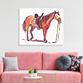 Zadelpaard Canvas Afdruk (Insitu (Woonkamer))