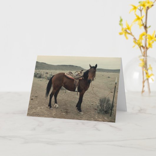 zadelpaard kaart (Gele Bloem)