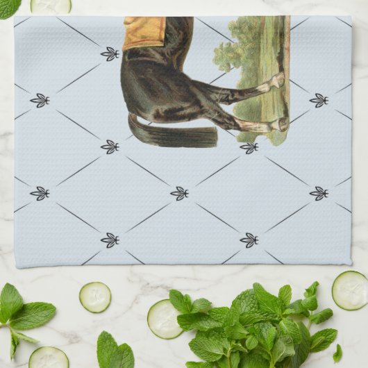 zadelpaard theedoek (Gevouwen)