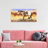 zadelpaardenrustplaats canvas afdruk (Insitu (Woonkamer))