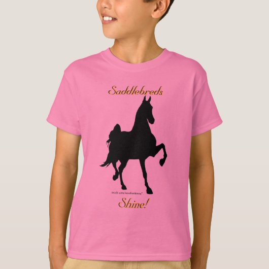 Zadelrassen Shine — Kinder T-shirt (Voorkant)