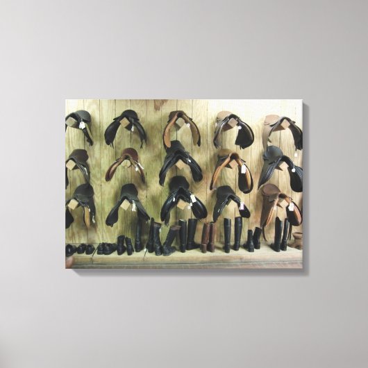 Zadels en Boots Canvas Afdruk (Voorkant)