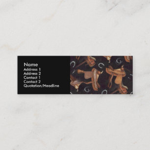 Zadels met persoonlijke profielkaarten mini visitekaartje