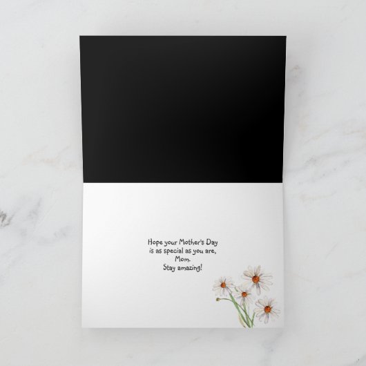 Zadelschoenen en Daisy Moederdag Kaart (Binnen)