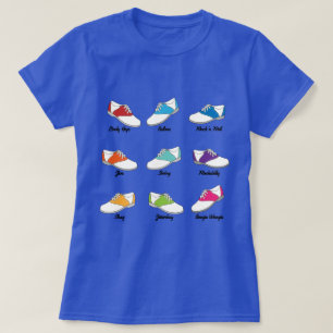 Zadelschoenen in kleur met Swing Dance Type, Royal T-shirt