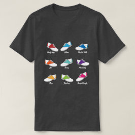 Zadelschoenen in kleur met zweefdanstypen t-shirt