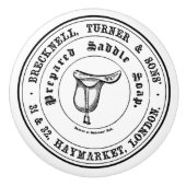 zadelsoep — zwart/wit keramische knop (Voorkant)