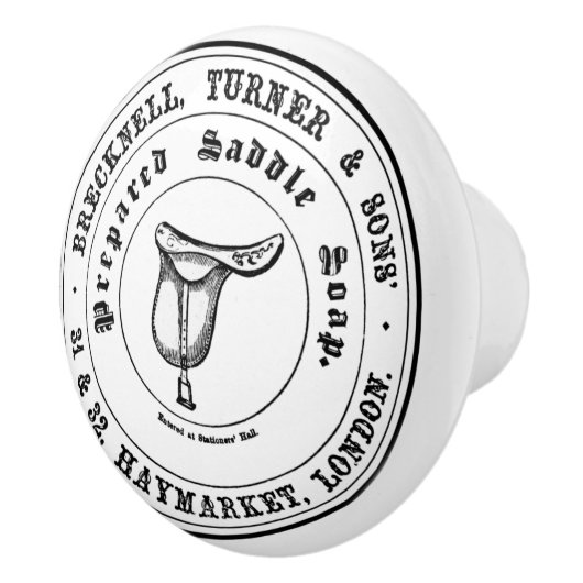 zadelsoep — zwart/wit keramische knop (Rechts)