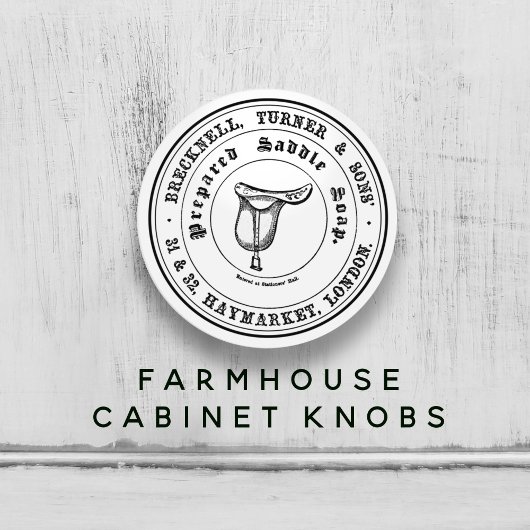 zadelsoep — zwart/wit keramische knop