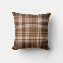 Zaden en noten Bruin Plaid Kussen