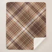 Zaden en noten Bruin Plaid Sherpa Deken (Voorkant)