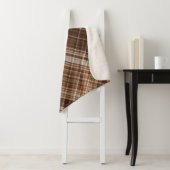 Zaden en noten Bruin Plaid Sherpa Deken (In situ)