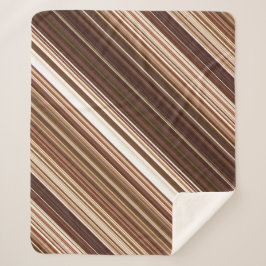 Zaden en noten Veel tinten van bruine streep Sherpa Deken