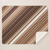 Zaden en noten Veel tinten van bruine streep Sherpa Deken (Voorkant (horizontaal))