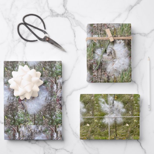 Zaden en zijderoute, van milroos | Natuurlijke Inpakpapier Vel (Voorkant)