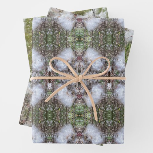 Zaden en zijderoute, van milroos | Natuurlijke | Inpakpapier Vel (In situ)