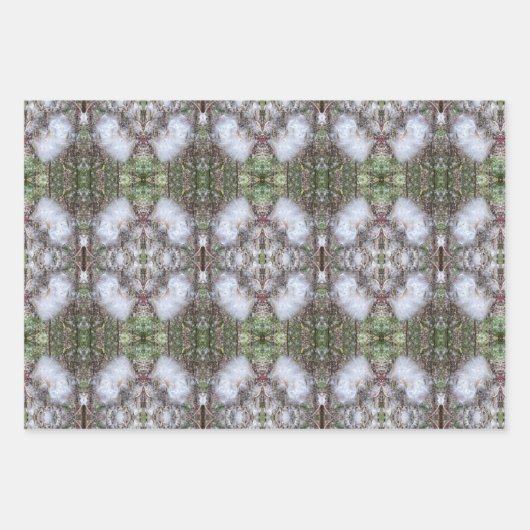 Zaden en zijderoute, van milroos | Natuurlijke | Inpakpapier Vel (Voorkant)