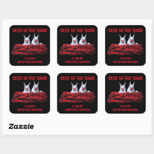 Zaden in de zand-Sticker Vierkante Sticker