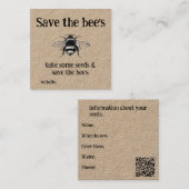 Zaden of Kaart in bulk verbouwen - Opslaan van bij Vierkante Visitekaartje (Voorkant / Achterkant)