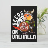Zaden of valhalla i Viking Parrot i Ananas conu Kaart (Staand voorkant)