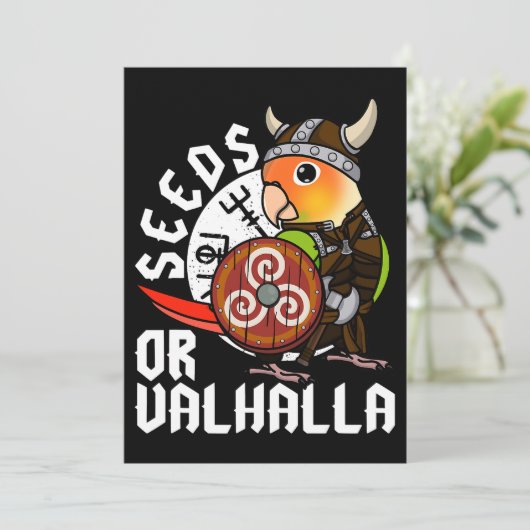 Zaden of valhalla i Viking Parrot i Ananas conu Kaart (Staand voorkant)