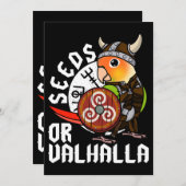 Zaden of valhalla i Viking Parrot i Ananas conu Kaart (Voorkant / Achterkant)