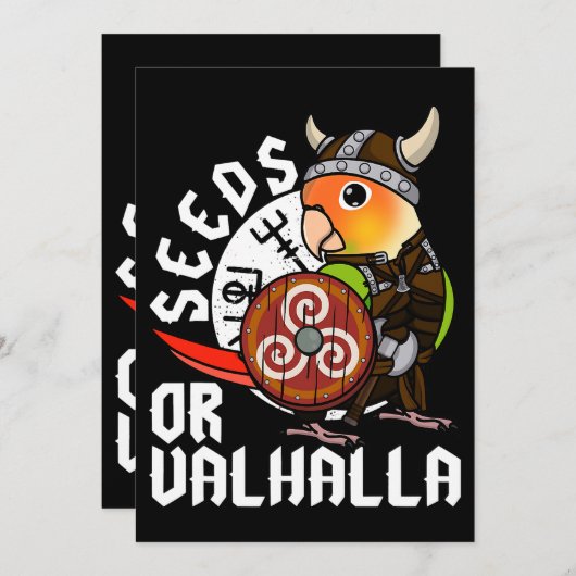 Zaden of valhalla i Viking Parrot i Ananas conu Kaart (Voorkant / Achterkant)