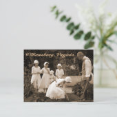 Zaden planten in koloniaal Williamsburg Briefkaart (Staand voorkant)