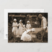 Zaden planten in koloniaal Williamsburg Briefkaart (Voorkant / Achterkant)