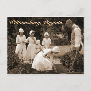 Zaden planten in koloniaal Williamsburg Briefkaart
