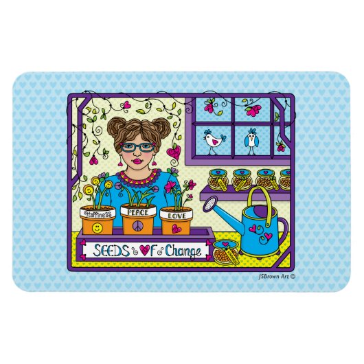 Zaden van Change_Flexible Magnet 6"x4" Magneet (Horizontaal)