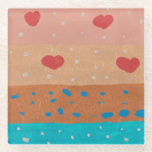 Zaden van het Onderzetter van de Liefde Glazen Onderzetter