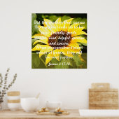 zaden van het vredelievende versum James 3:17-18 Poster (Keuken)