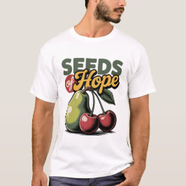 Zaden van Hoop Pear Cherry Retro Christelijk T-shi T-shirt