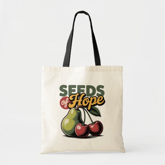 Zaden van Hoop Pear Cherry Retro Christelijk T-shi Tote Bag (Voorkant)