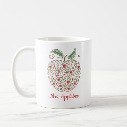 Zaden van Kennis Leraar's Apple Coffee Mok (Links)