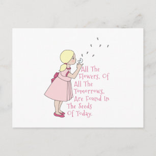 Zaden van vandaag briefkaart